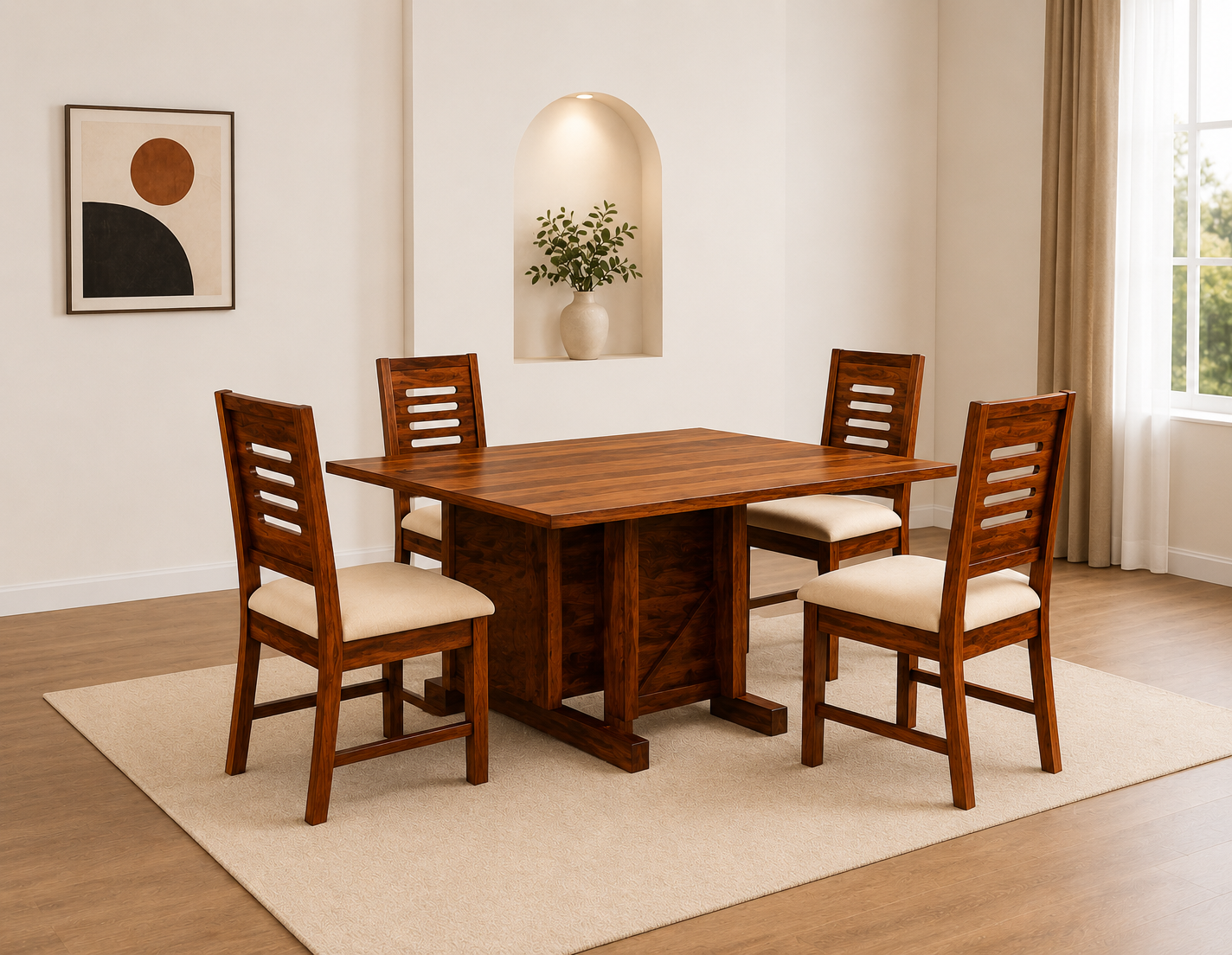 Industrial 4-Seater Dining